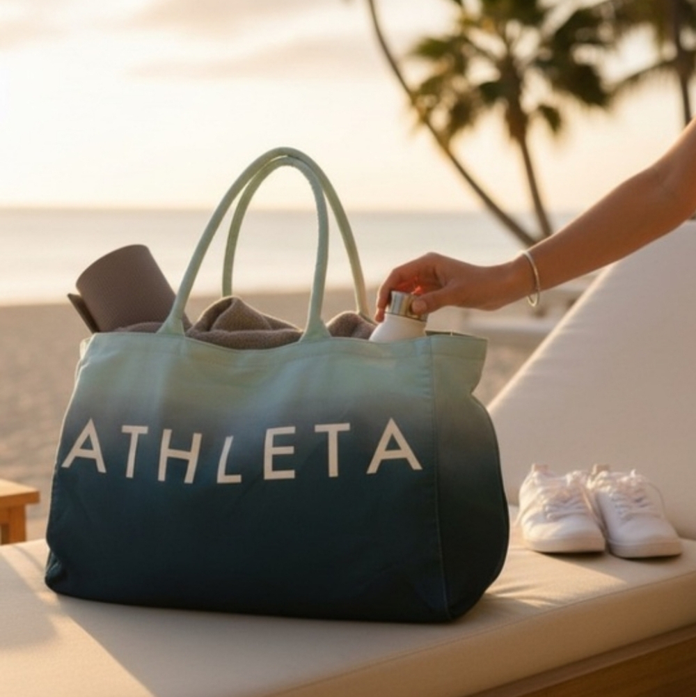 Athleta Gradient Blue Tote Bag NWT Power Of She